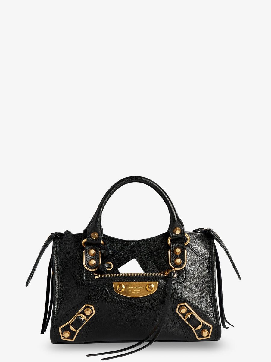Leather Handbag Le City Uptown Mini Black Handbags
