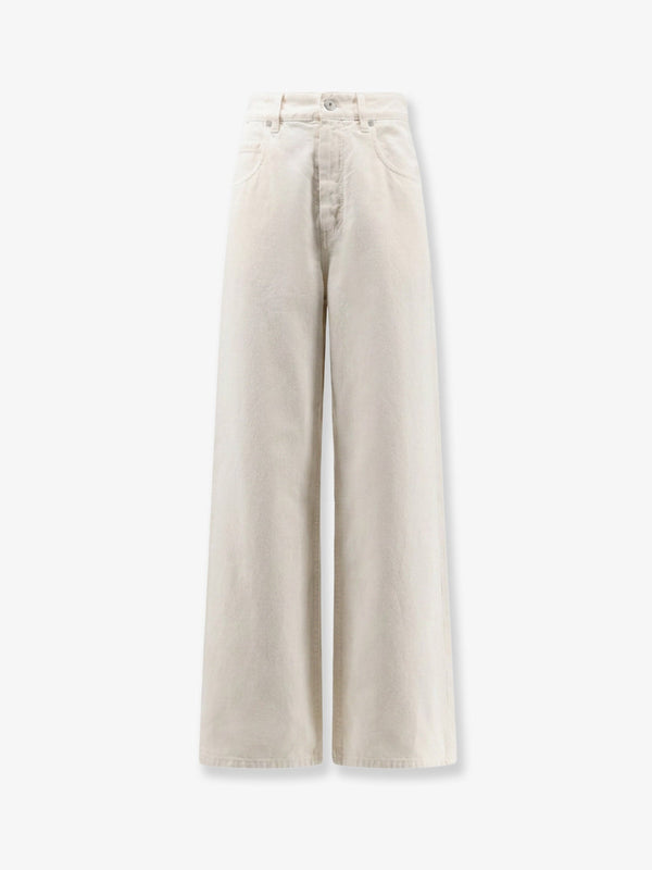 Jeans Relaxed Boyfriend White Cotton Trousers