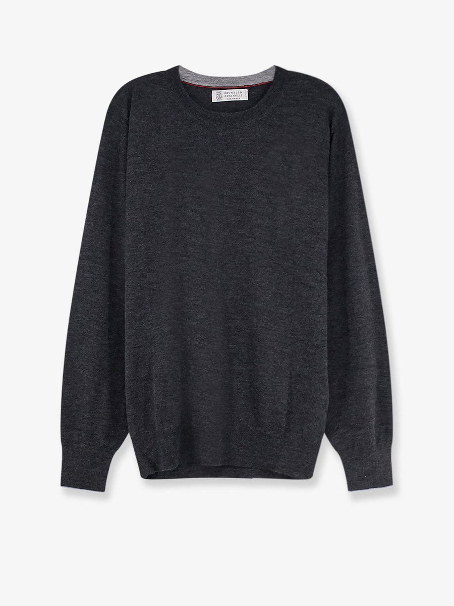 Crew Neck Sweater Cashmere-Silk Grey