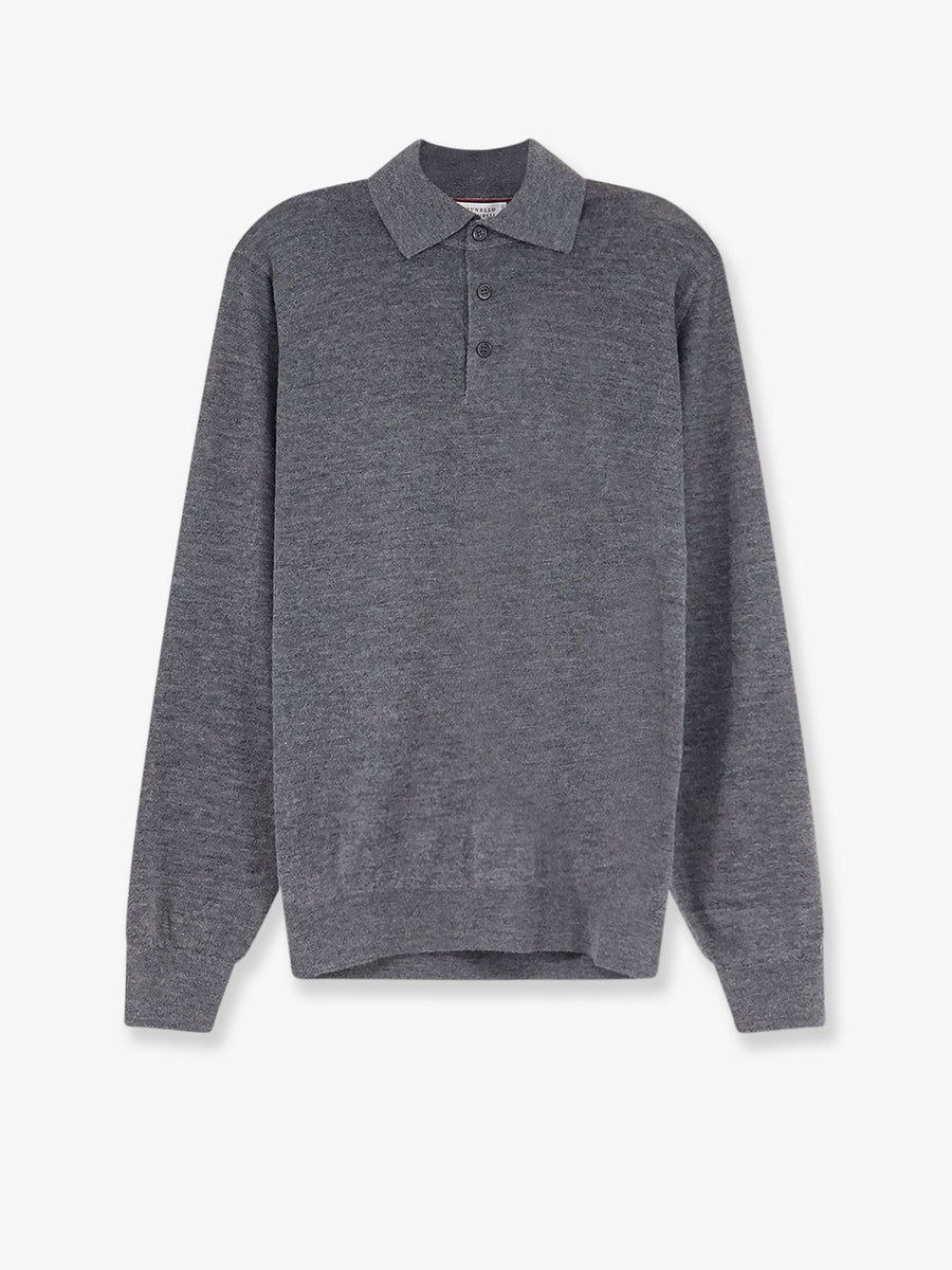 Polo Shirt Cashmere-Silk Grey