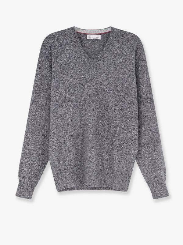 V-Neck Cashmere Sweater Grey