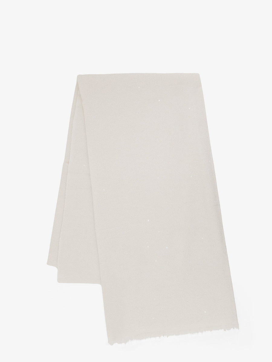 Scarf Cashmere And Silk White