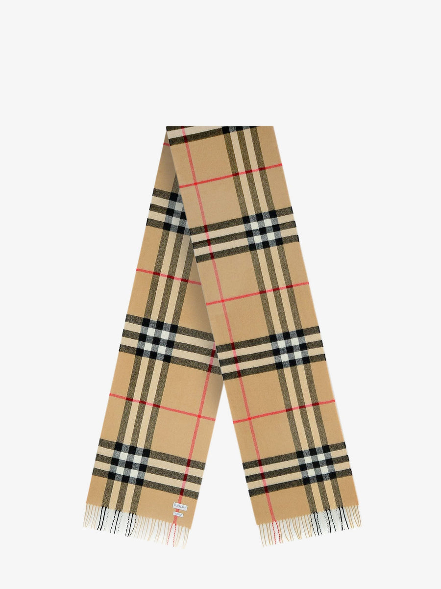 Scarf Giant Check Cashmere Beige