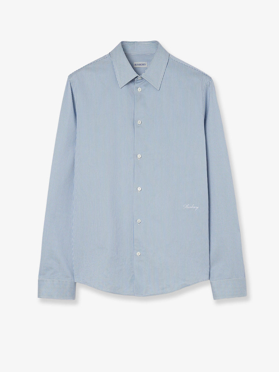 Shirt Striped Cotton Blue