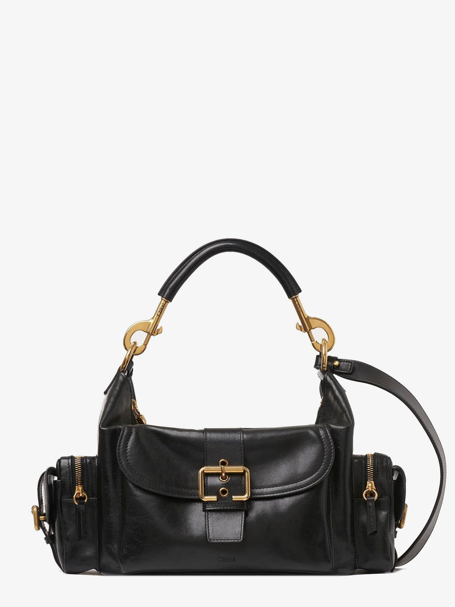 Shoulder Bag Buffalo Leather Black