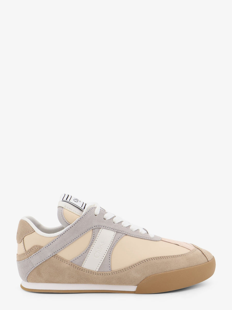 Sneakers Kick Suede Beige Leather Trainers