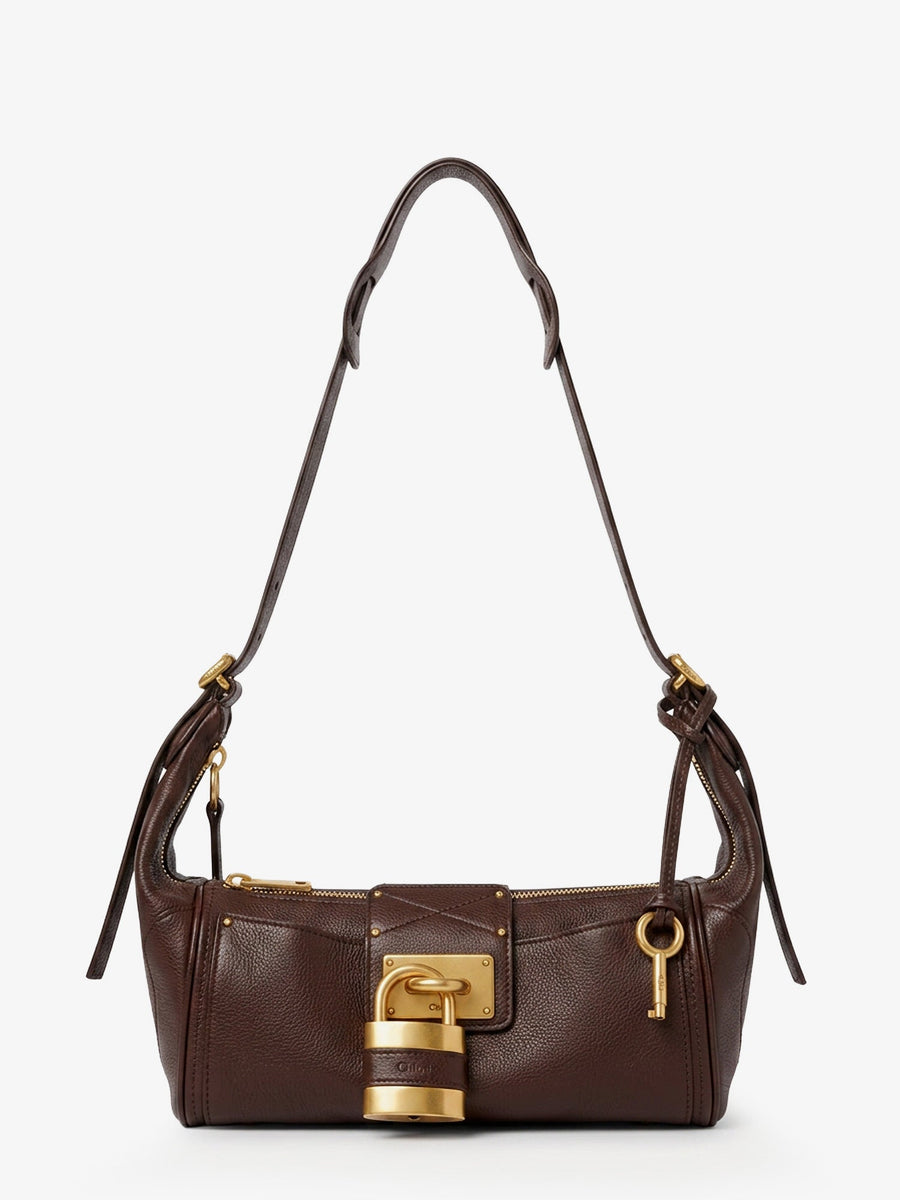 Leather Shoulder Bag Paddington Purple