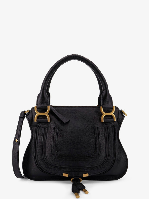 Leather Shoulder Bag Marcie Small Black