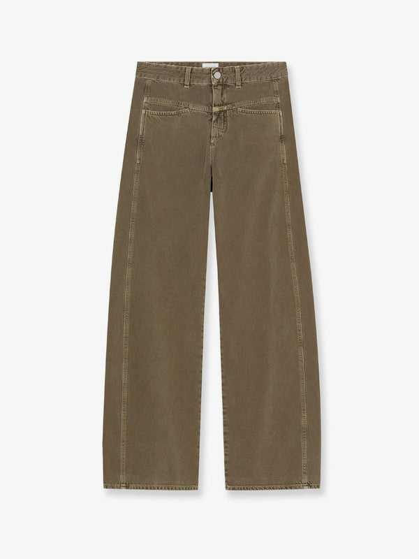 Trousers Tori-X Denim Brown Cotton