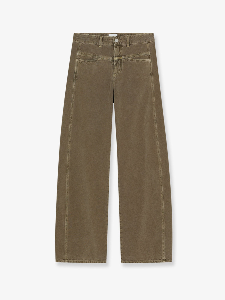 Trousers Tori-X Denim Brown Cotton
