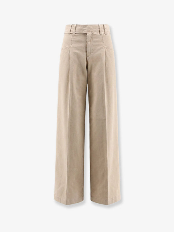 Trousers Wes Stretch Beige Cotton