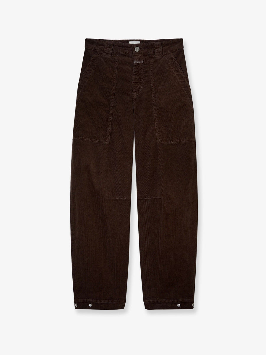 Trousers Rhannon Velvet Brown Cotton