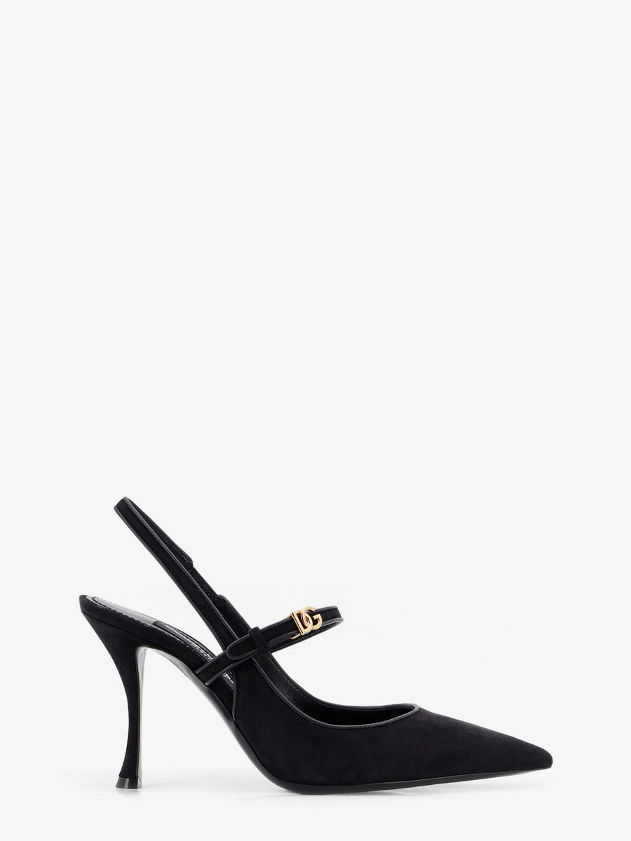 Pumps Black Leather-Suede Leather/suede