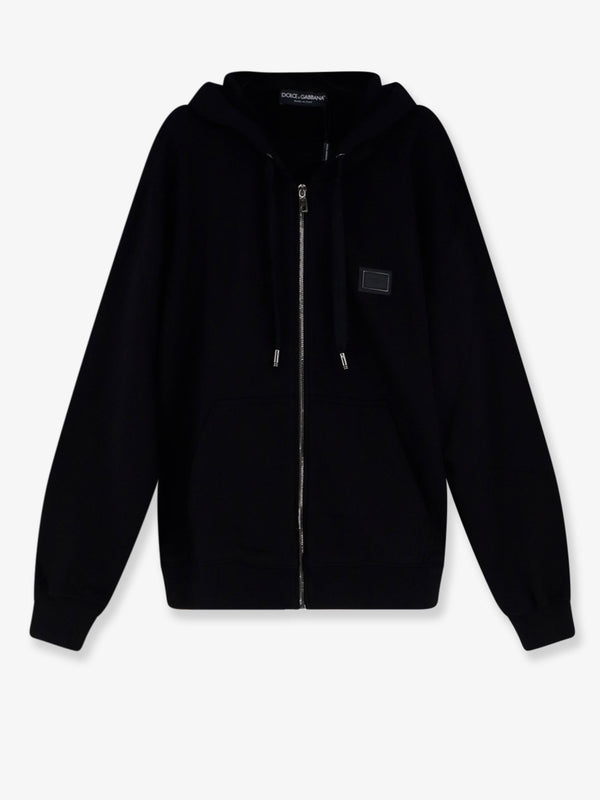 Hooded Cotton Sweatshirt Black Sweatshirts