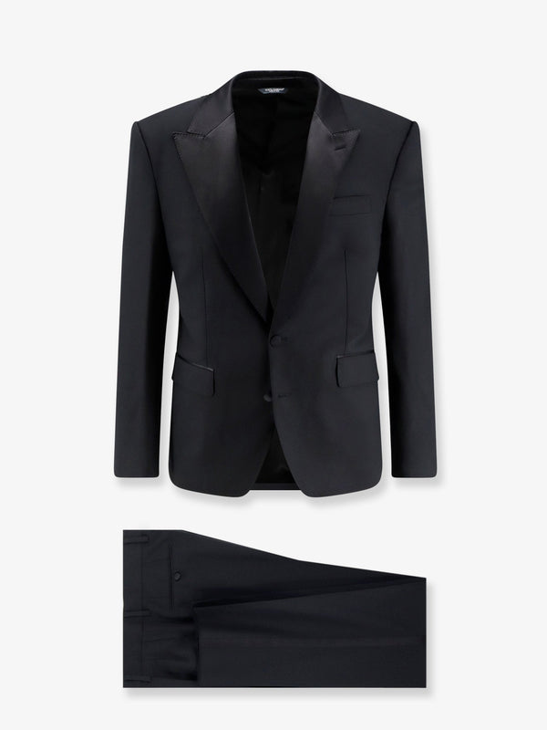 Sicilia Tuxedo Virgin Wool And Silk Black Suits