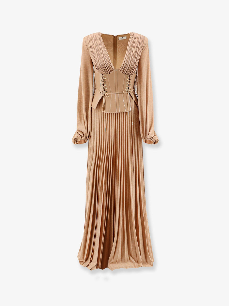 Red Carpet Corset Dress Beige Viscose