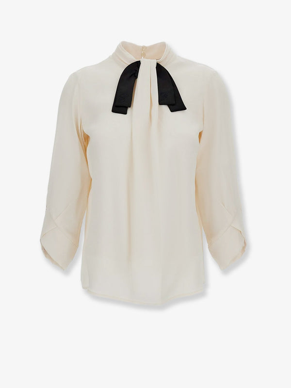 Shirt With Contrasting Detail Viscose White