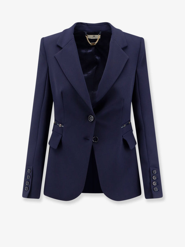 Blazer Slim-Fit Blue Polyester Blazers
