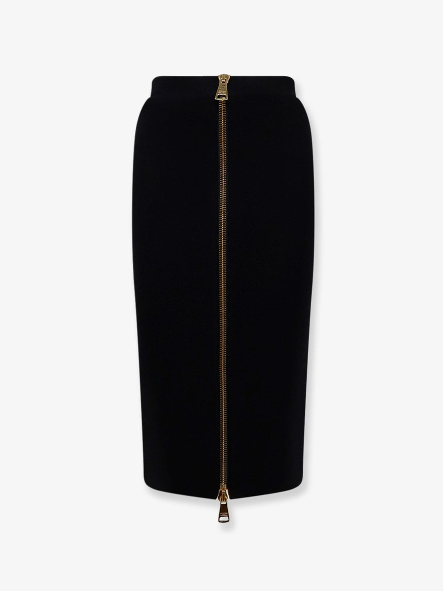 Skirt Viscose And Nylon Black