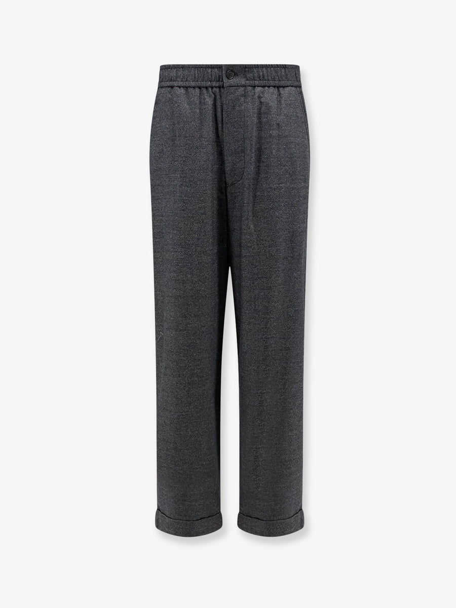 Trousers Wide-Leg Grey Virgin Wool