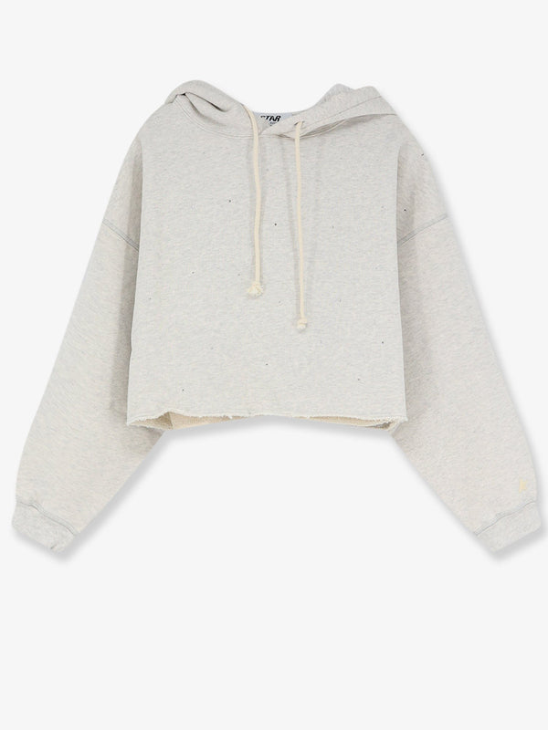 Crop Sweatshirt Cotton Grey Sweatshirts
