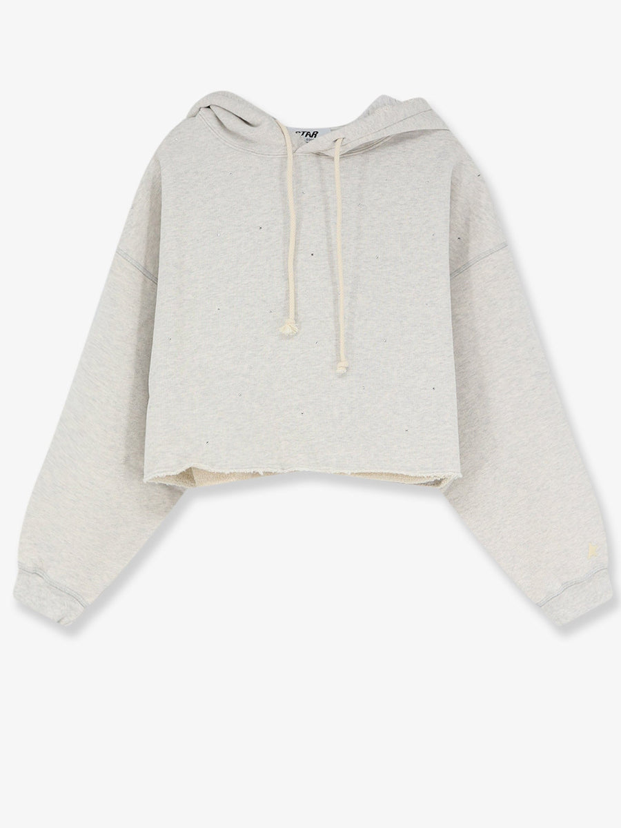 Crop Sweatshirt Cotton Grey Sweatshirts
