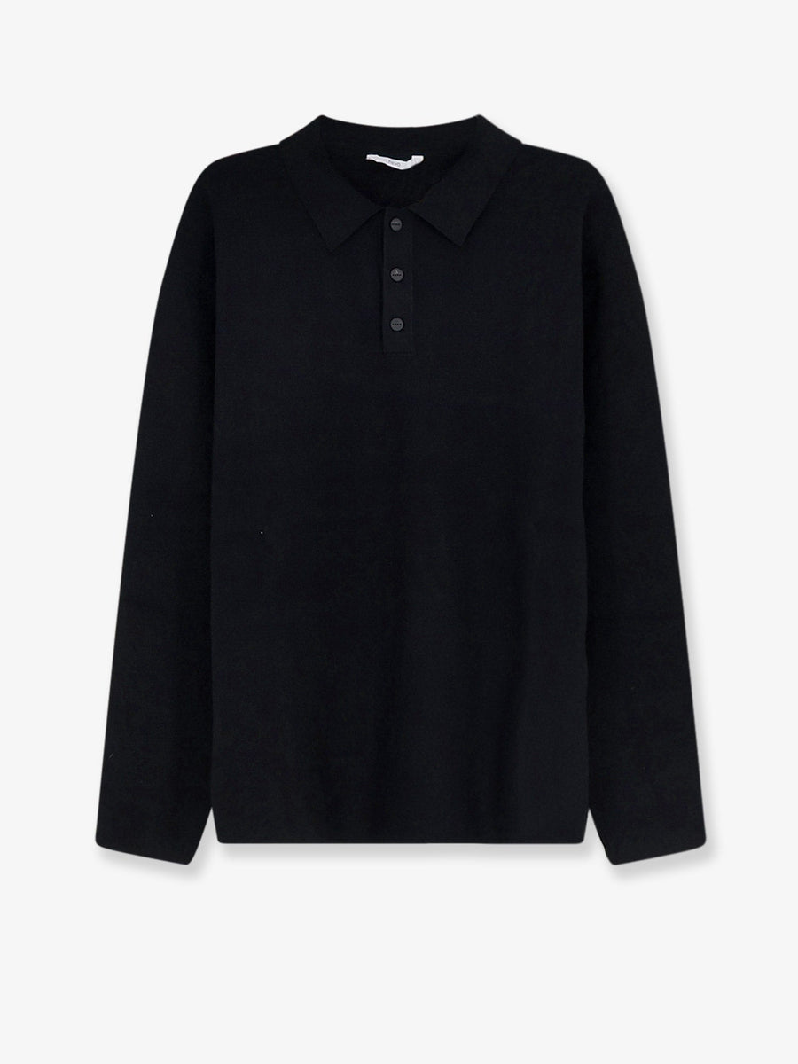 Polo Shirt Viscose Blend Black
