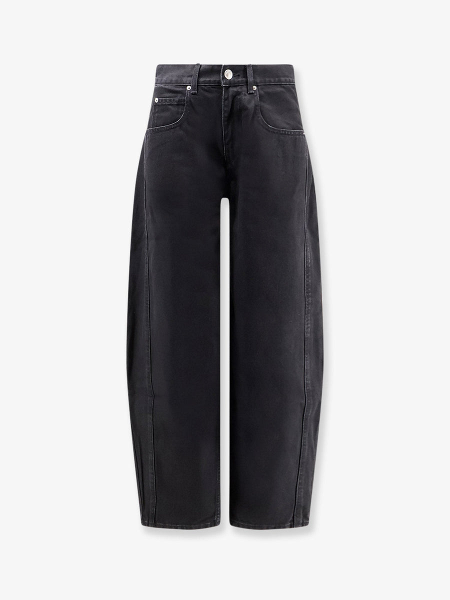 Trousers Oriane Black Denim Cotton