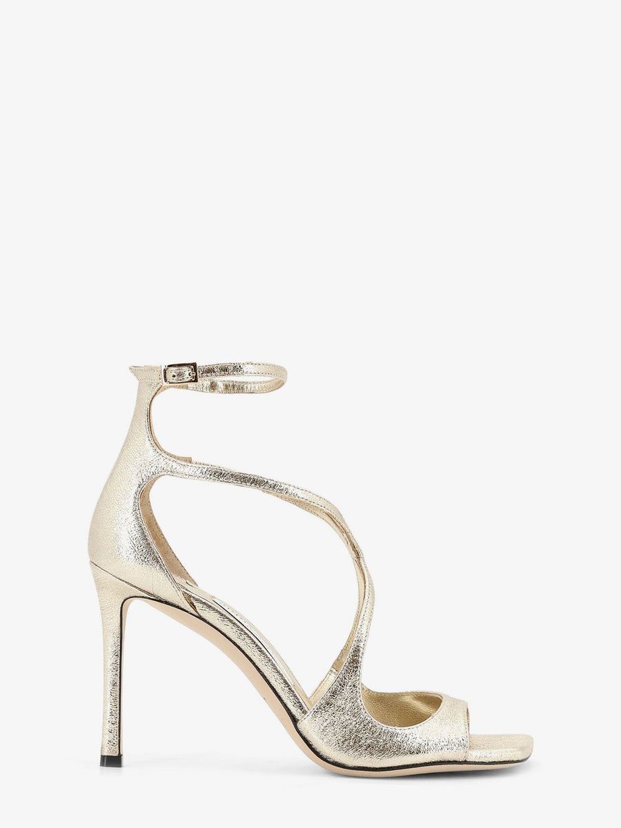 Sandals Azia Glittered Leather Gold