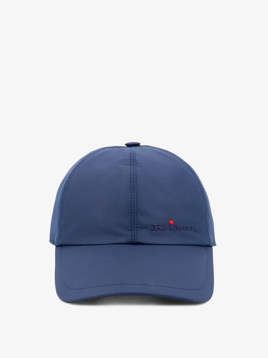 Nylon Hat With Embroidered Logo Blue