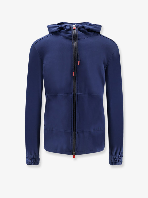 Stretch Cotton Sweatshirt Blue Elastane Sweatshirts