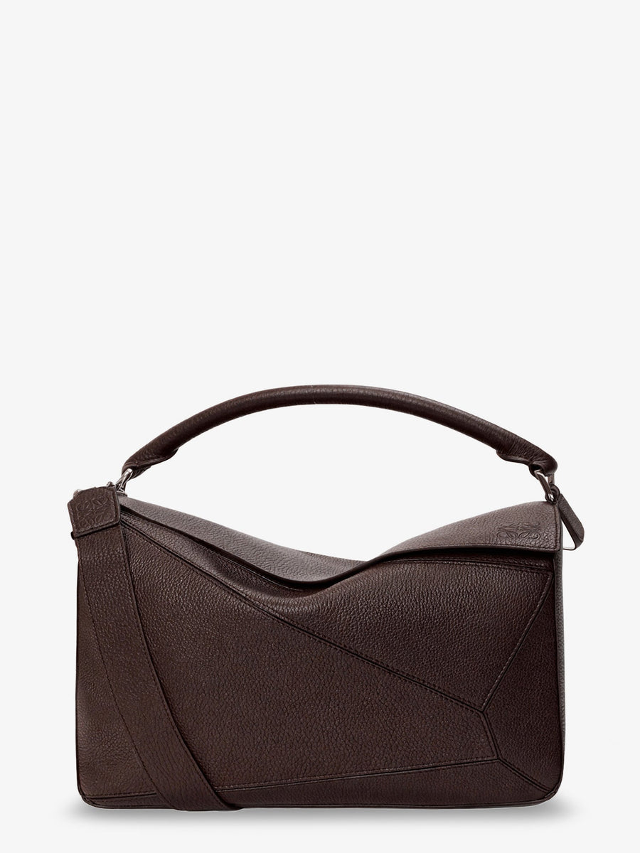Shoulder Bag Puzzle Brown Leather Belt