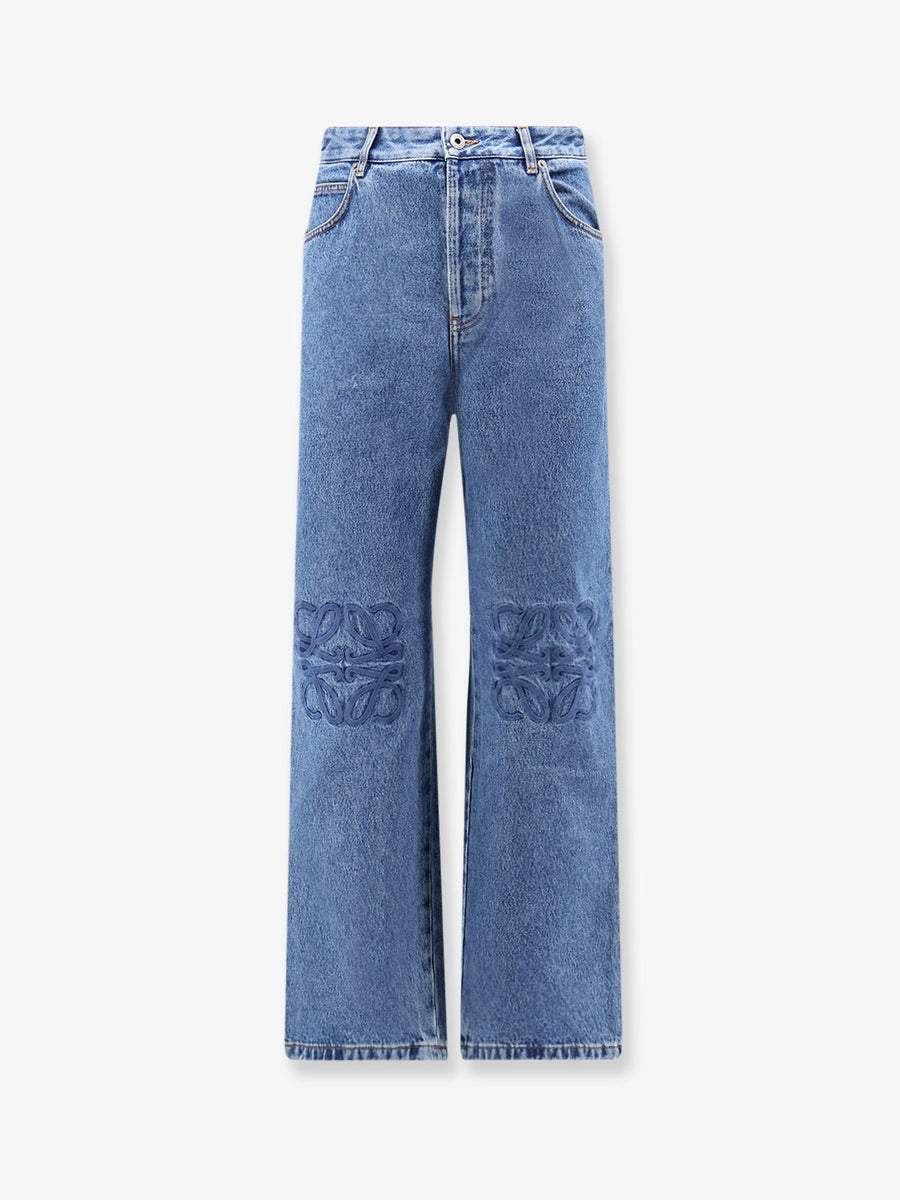 Jeans Anagram Baggy Blue Cotton