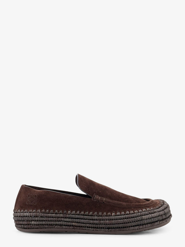 Loafers Rio Suede And Raffia Brown Suede/rubber