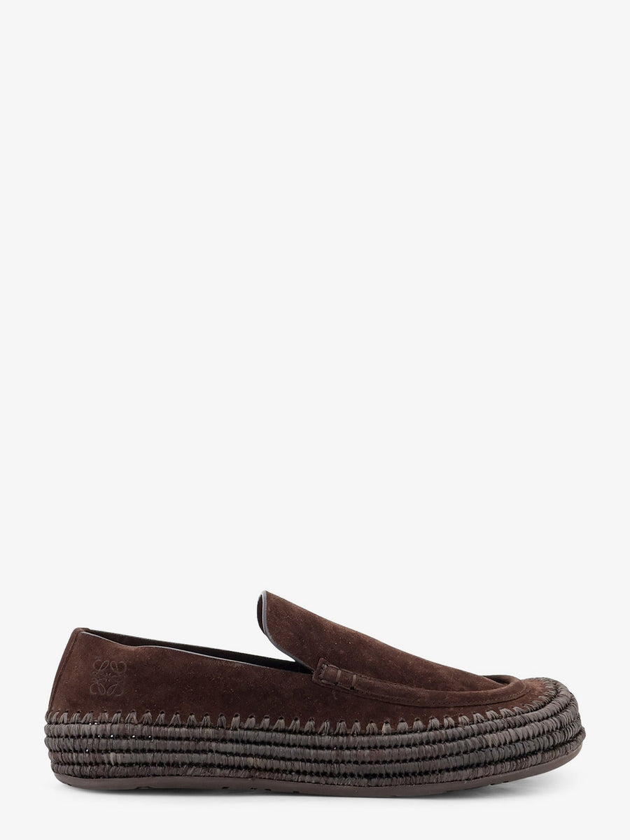 Loafers Rio Suede And Raffia Brown Suede/rubber