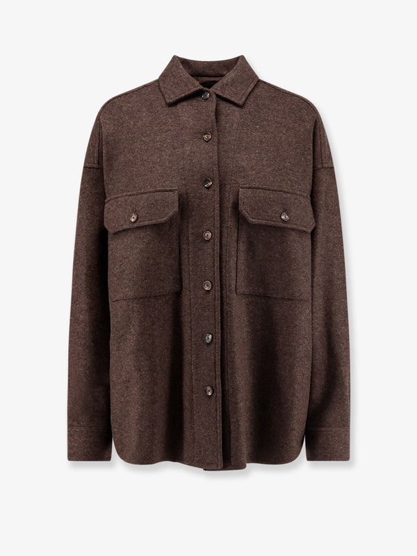 Overshirt Darby Novalis Stretch Cashmere Brown Shirt