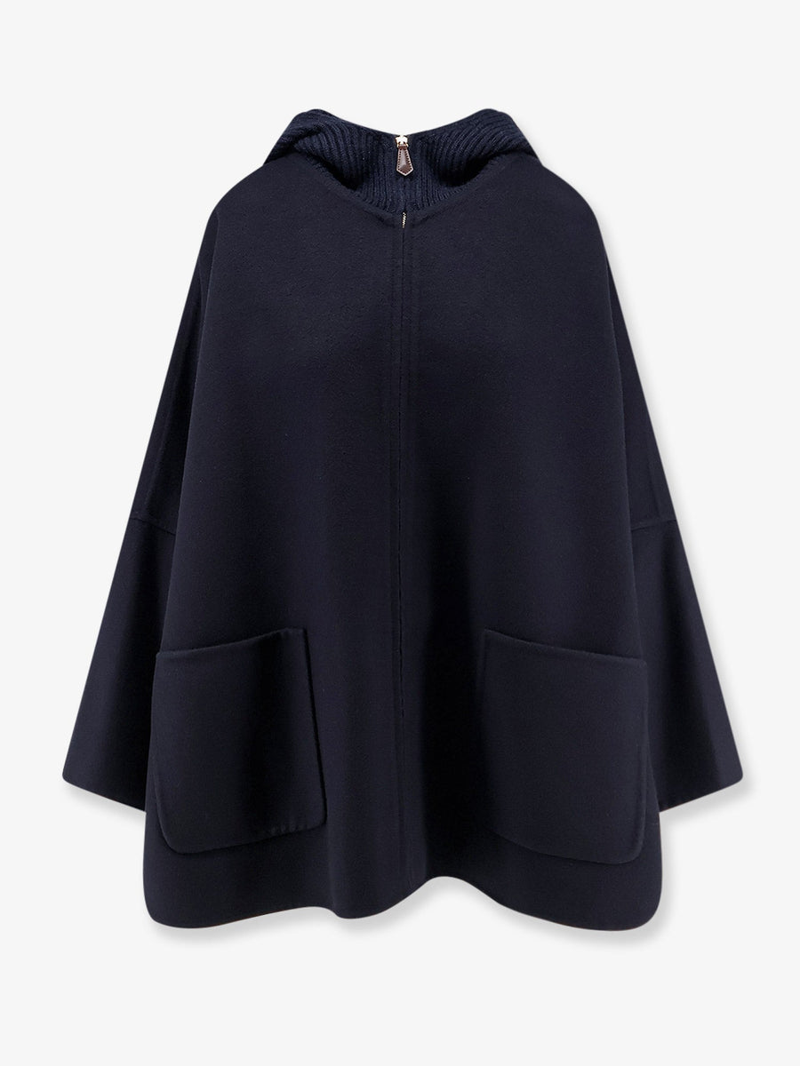 Cape Coat Farrel Blue Cashmere