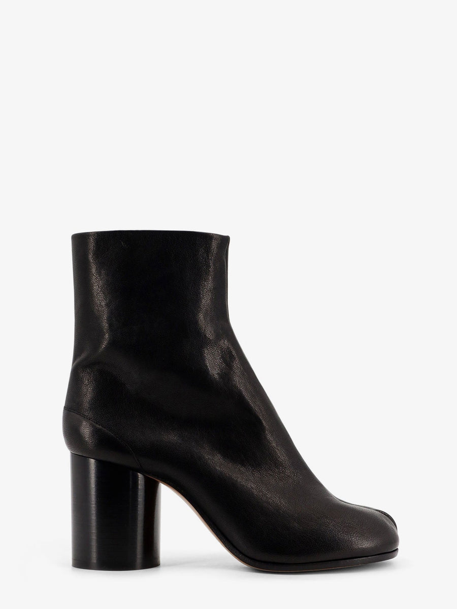 Leather Tabi Boots Black