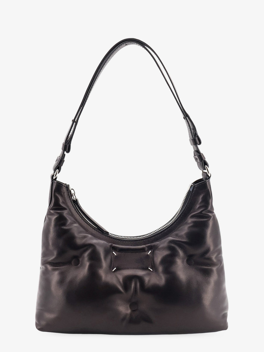 Leather Shoulder Bag Glam Slam Black