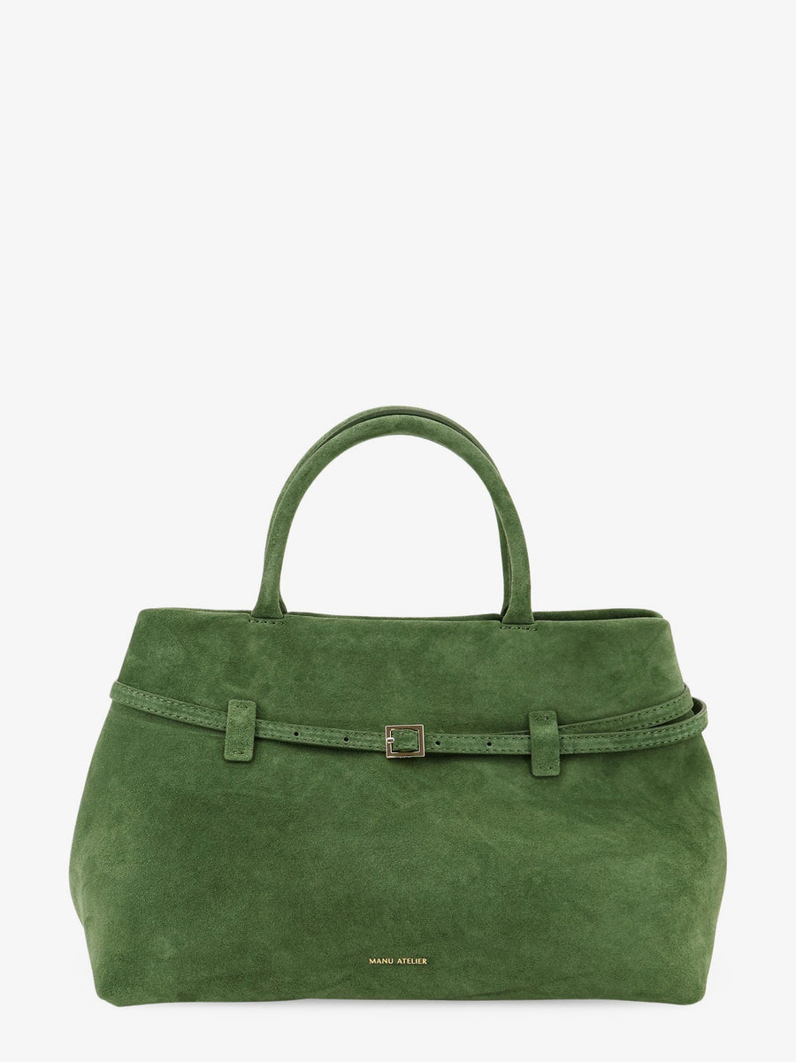 Handbag Le Cambon 35 Green Suede Handbags