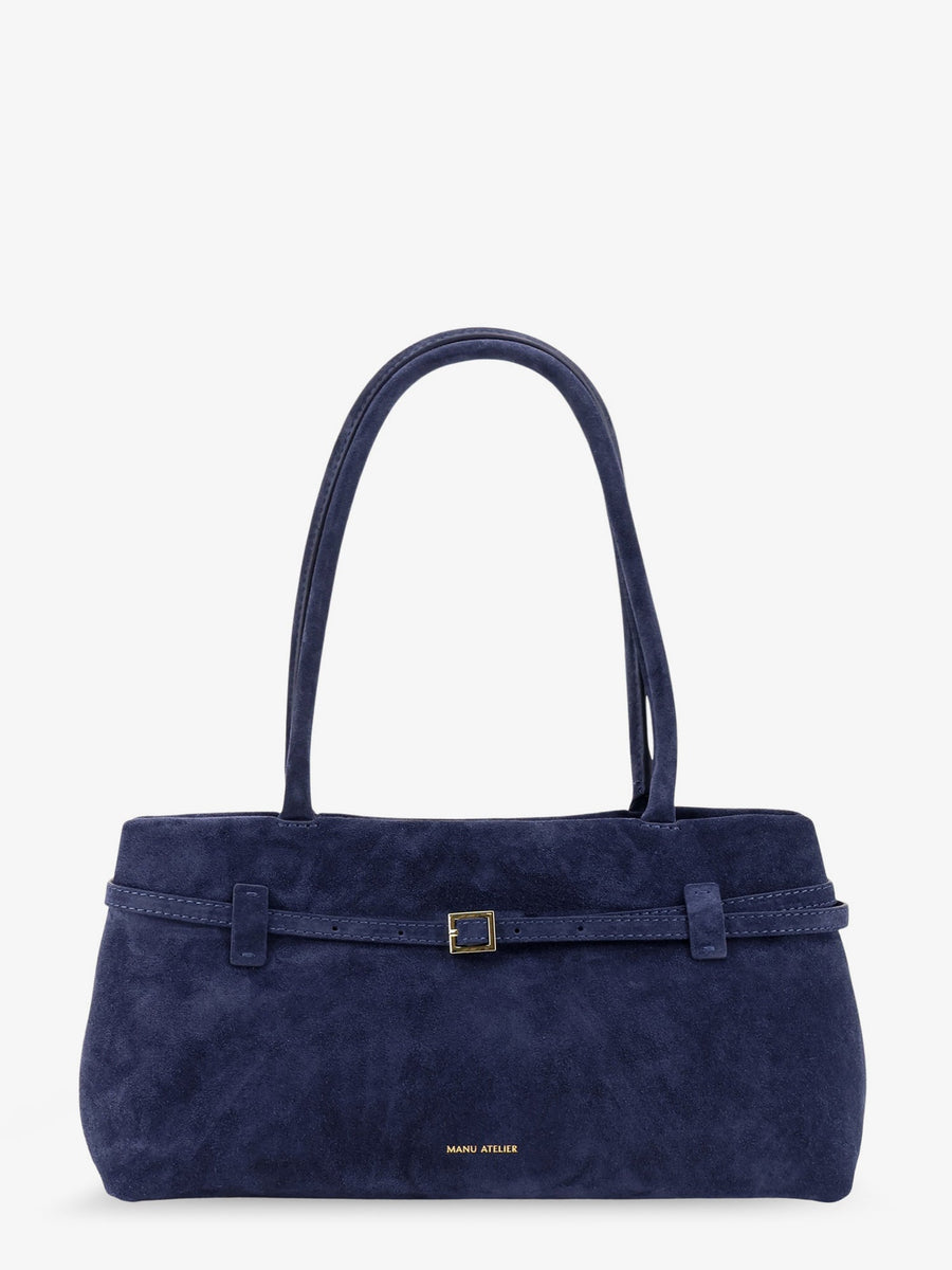 Shoulder Bag Le Cambon East West Blue Suede