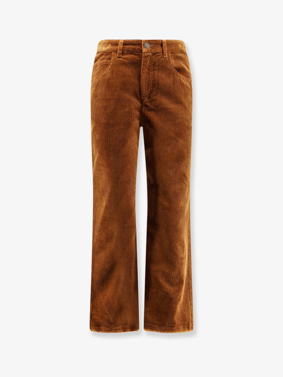 Trousers Ruthie Corduroy Brown Cotton Linen