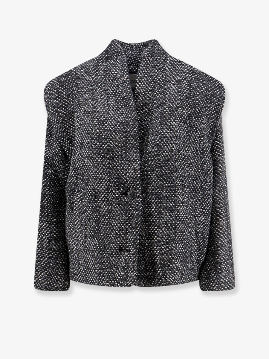 Coat Drogo Mélange Black Acrylic