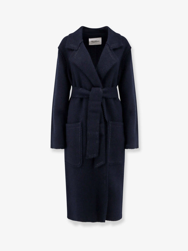 Coat Wool And Cashmere — Blue