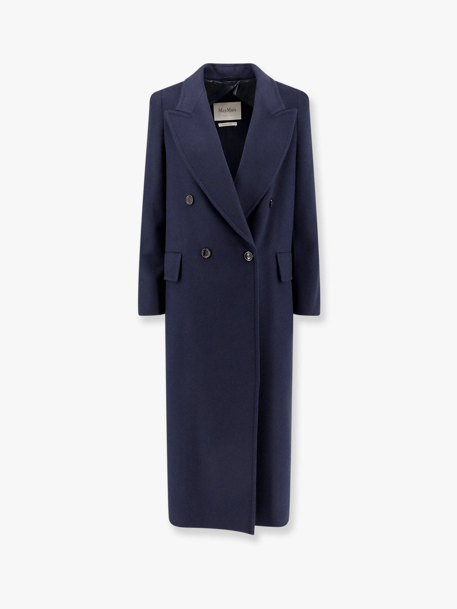 Coat Albania Blue Virgin Wool And Cashmere