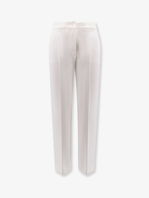 Trousers Pegno Viscose Blend White Polyamide Elastane