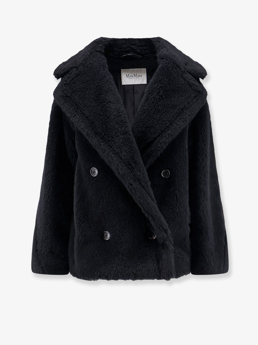 Double-Breasted Jacket Mxmalcuno Black Alpaca