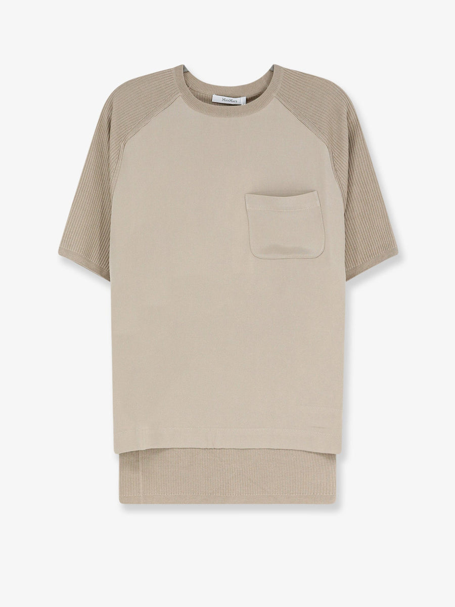 Top Mxmgolfo Silk-Cashmere Beige T-shirts & Jerseys