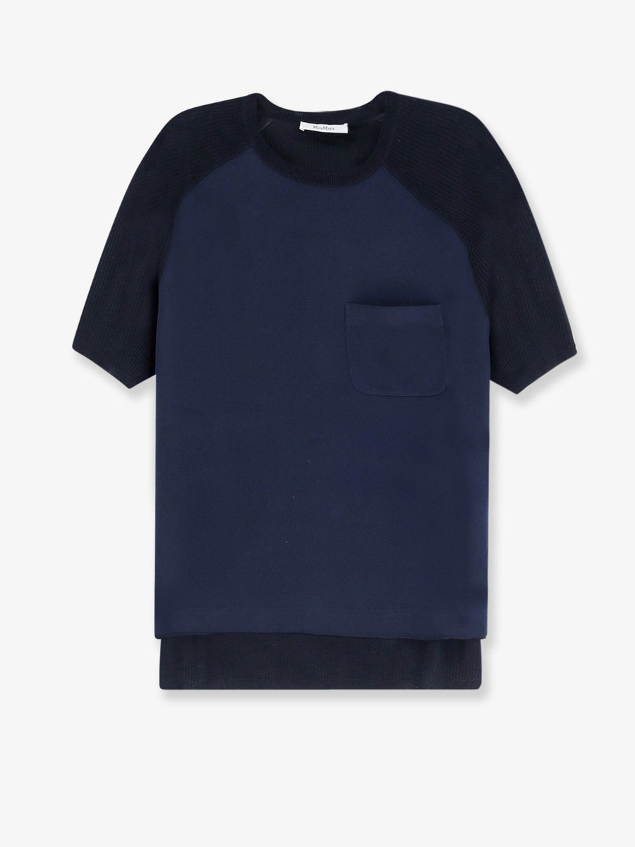 Top Mxmgolfo Silk-Cashmere Blue T-shirts & Jerseys