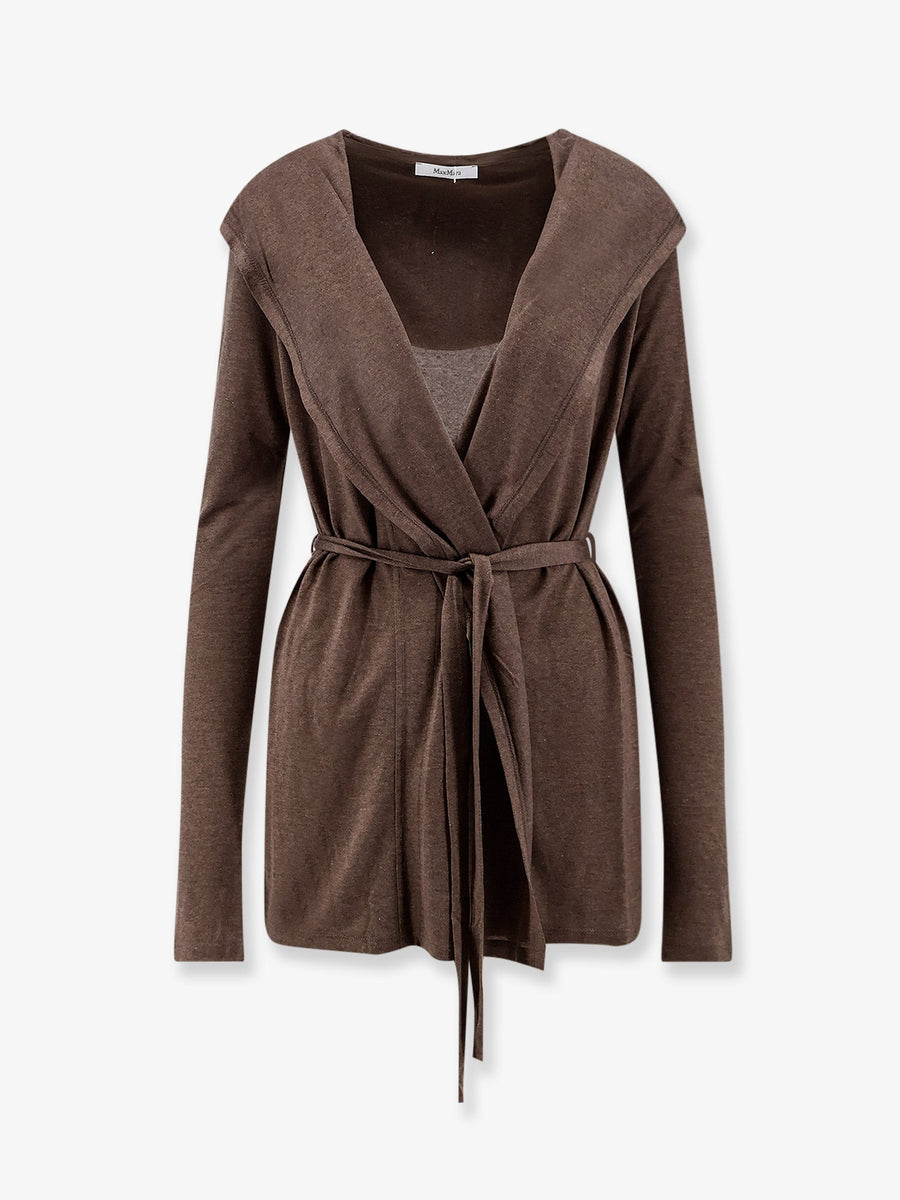 Cardigan Mxmfalda Brown Lyocell-Silk